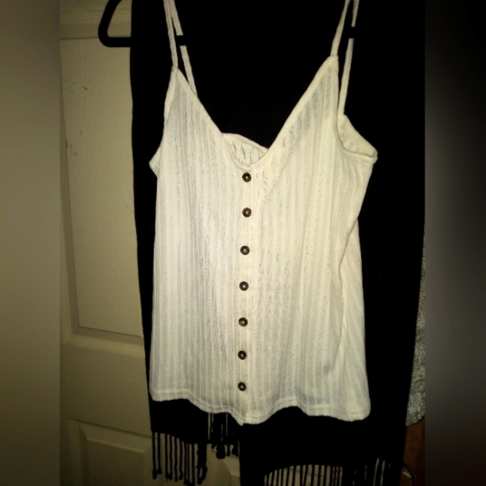 H&M button ribbed tank